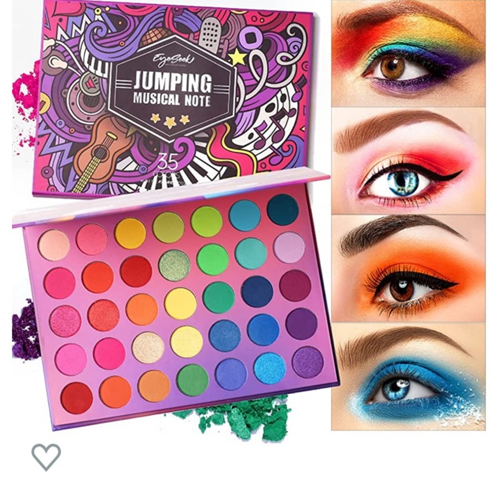 DONATED Eyeseek Jumping Musical Note Colorful Cruelty-Free Eyeshadow Palette